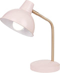 Globe Electric 67339 16 Inch Pink Desk Lamp with Gold Arm, in-Line On/Off Switch, Reading Light, Ideal for Bedroom, Dorm and Office by GlobeElectric