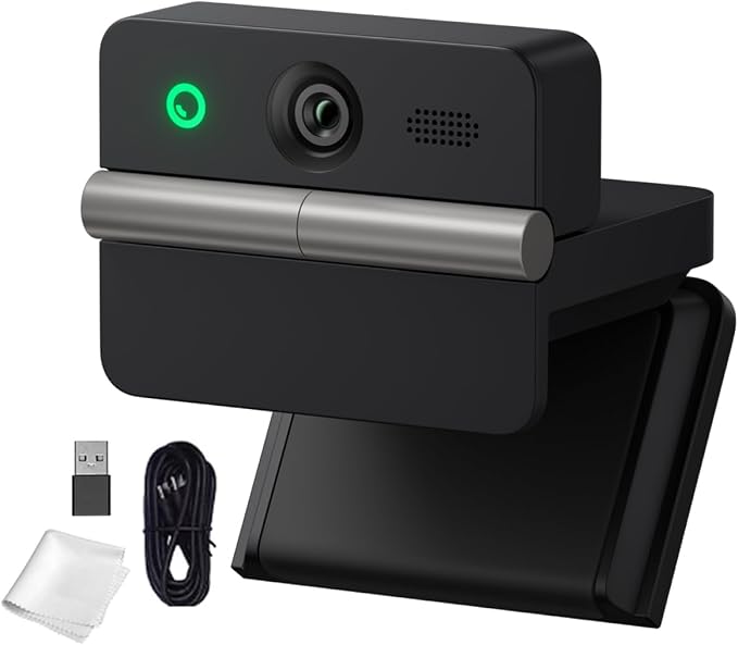 OBSBOT Meet Flip 4K Webcam for Laptop, Foldable Web Cam 1/2" CMOS Sensor | AI Framing PDAF Autofocus Dual Mic Gesture Control AI Notes HDR Beauty Mode Web Cam for Mac, PC, Zoom, Teams Meeting by OBSBOT