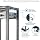 StarTech 25U 4-Post Open Frame Server Rack, 19in, 1200lb/544kg, Mobile - Image 5