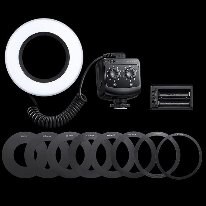 Godox Ring 72 Macro LED Ring Light with 8 Lens Adapter Rings for Canon Nikon Pentax Olympus DSLR Cameras - Image 9