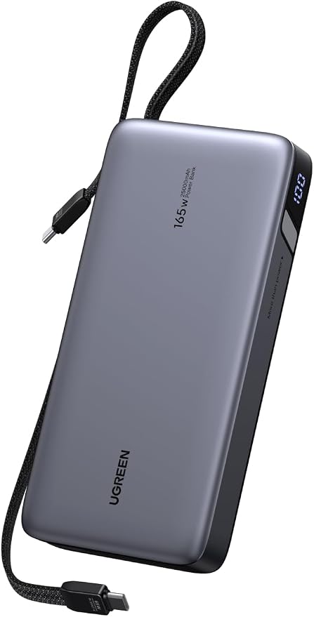 UGREEN Nexode 20000mAh 67W Built-in USB-C Power Bank for iPhone 17 | 2 built-in USB-C cables, 90Wh. Fast charges for MacBook, iPad, Samsung, Dell, HP, Lenovo. for business travel. by Unknown