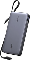 UGREEN Nexode 20000mAh 67W Built-in USB-C Power Bank for iPhone 17 | 2 built-in USB-C cables, 90Wh. Fast charges for MacBook, iPad, Samsung, Dell, HP, Lenovo. for business travel. by Unknown