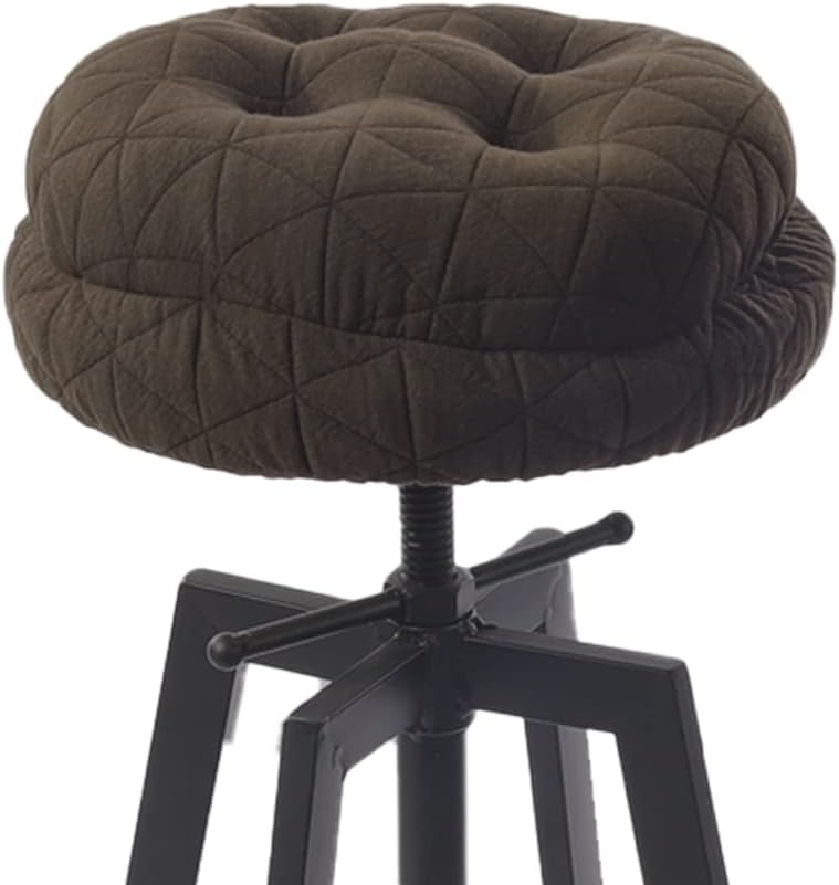 BUYUE Round Bar Stool Seat Cushion, Dia.12 Luxury Fashion Jacquard with Anti-Skid Silicone Bar Stool Cushion Padded (Brown, S,1 Count) - Image 7