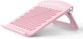 Laptop Stand for Desk Stable Foldable Adjustable Multi-Angle Desktop Holder | Computer Ventilated Lapdesks Riser for Mackbook, Lenovo, Dell, iPad, HP - Within 17' (pink) by Brezze+Letter