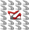 Neprock Shoe Slots Organizer, 20 Pack Adjustable Shoe Rack Stacker Storage Space Saver, Double Deck Shoe Rack Holder for Closet Organization (Grey) by Neprock