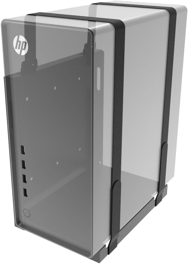 Universal Mount Computer Wall Mount 10" H x 6" W x 10" D, Adjustable Strap Mount for CPU, UPS, Computer Cases or Other Electronic Devices (Pack of 2) - Image 2