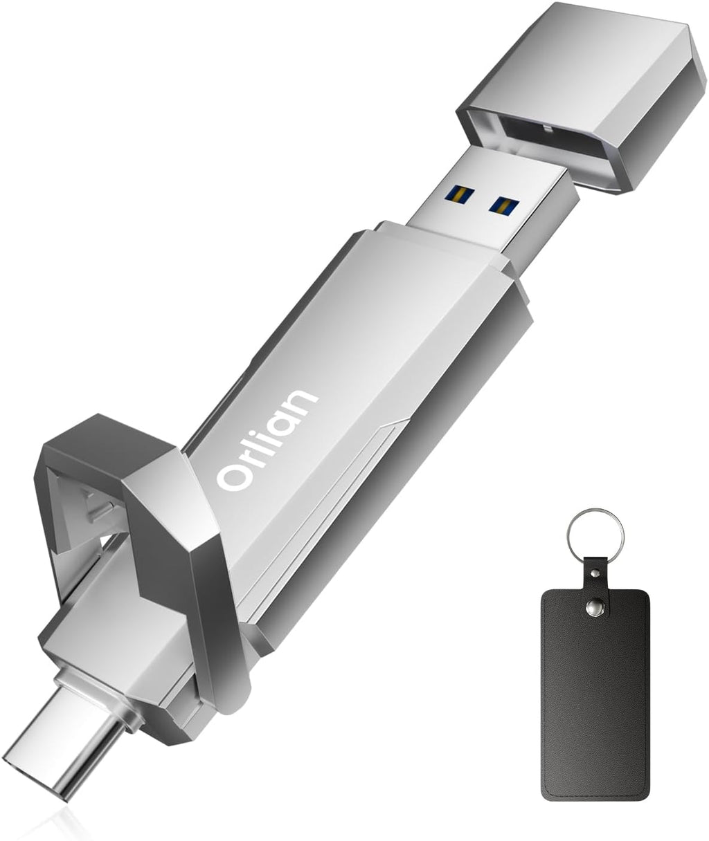 512GB External SSD USB Solid State Drive up to 1000MB/s Dual USB C+A 3. 2 Thumb Drive by Orlian