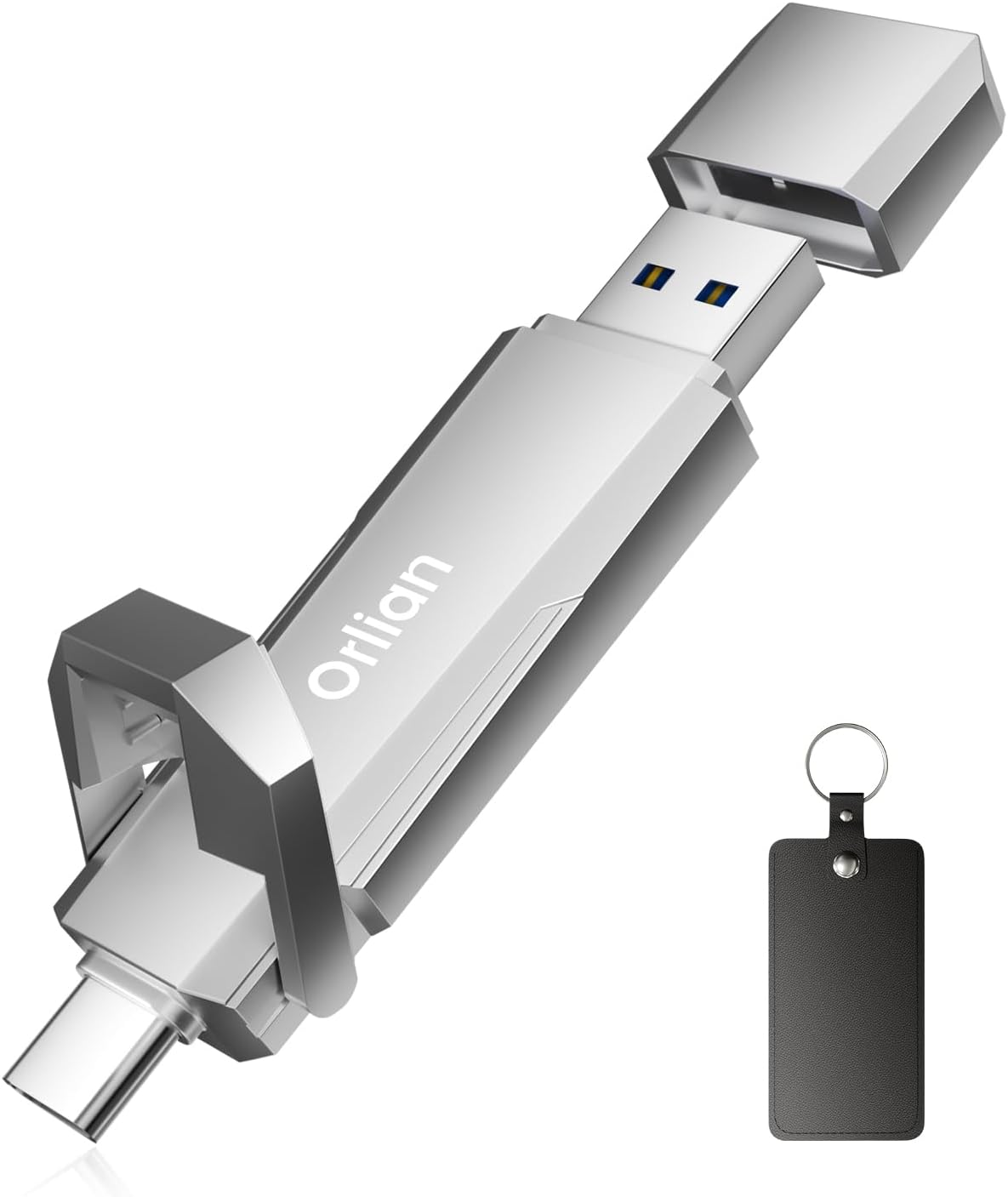512GB External SSD USB Solid State Drive up to 1000MB/s Dual USB C+A 3. 2 Thumb Drive by Orlian
