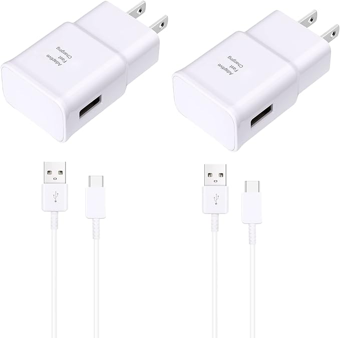 Android Charger Fast Charging, Type C Fast Charger Block with 5FT USB Type C Cable for Galaxy S23/S23 Ultra/S22/S21/S20/S20+/S10/S10+/S10e/S9/S9+/S8/S8Plus/Edge/Active/Note 8/9/10/20-White by Auorld