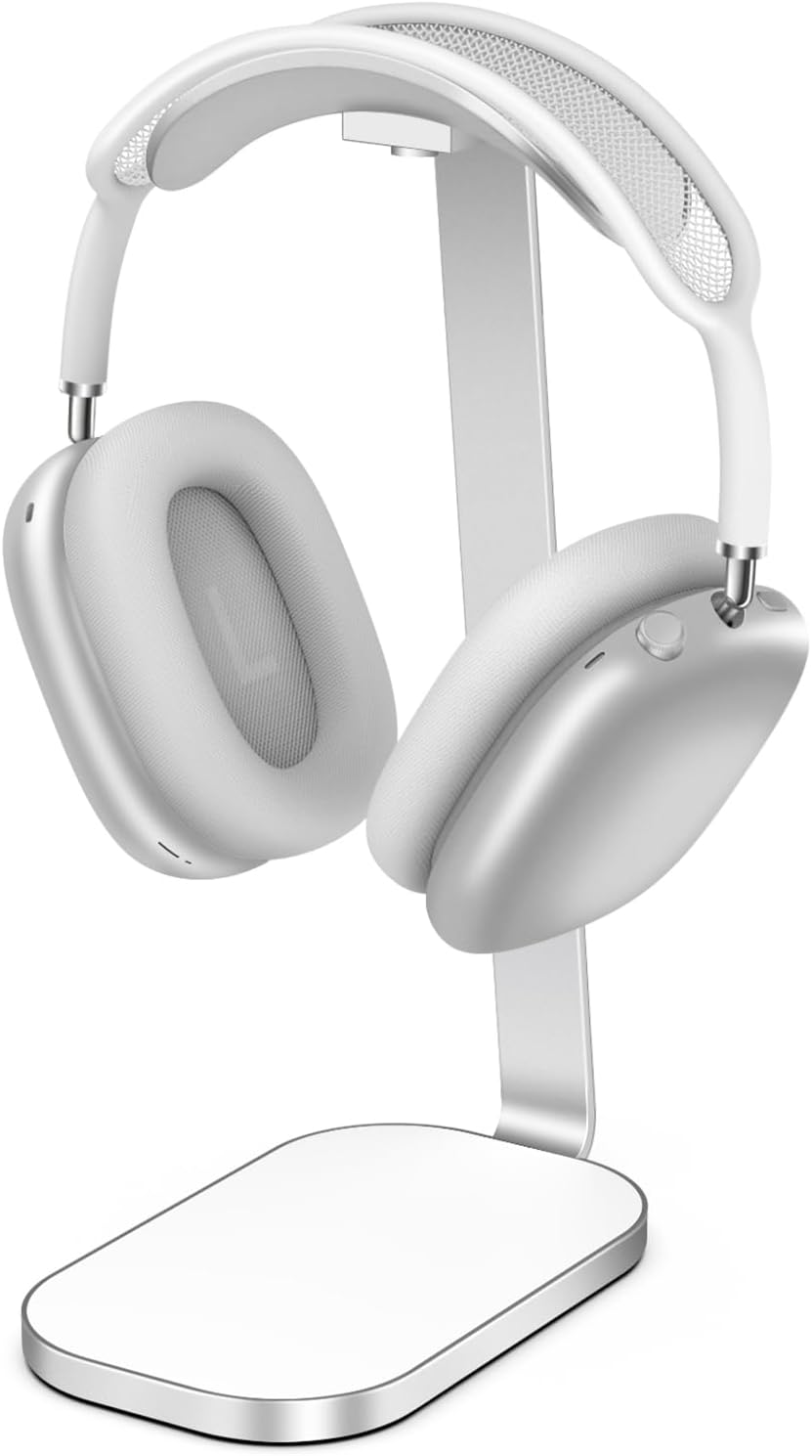 VICHYIE Headphone Stand, Headset Holder for Desk - Silver White by VICHYIE
