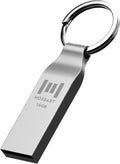MOSDART 16GB Metal USB 2.0 Flash Drive Waterproof with Keychain, Silver by mosDART