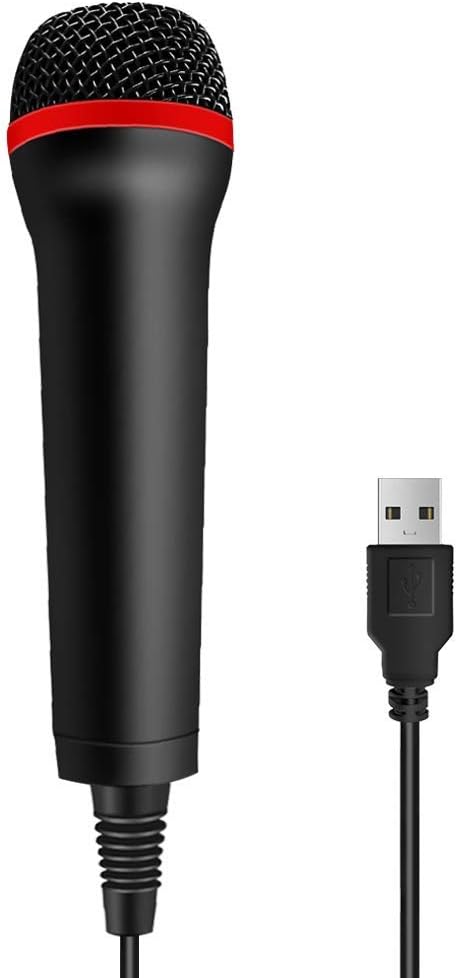 4M 13FT Wired USB Microphone for Rock Band, Guitar Hero, Let's Sing - Compatible with Sony PS2, PS3, PS4, PS5, Nintendo Switch, Wii, Wii U, Microsoft Xbox 360, Xbox One and PC by TPFOON
