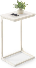 VASAGLE C-Shaped End Table, Couch Side Table for Sofa with Metal Frame by VASAGLE