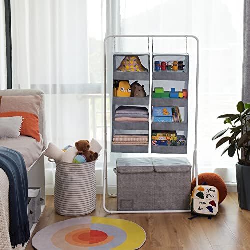 GRANNY SAYS 4-Shelf Hanging Closet Organizer, Foldable Storage, Gray | 44 lb Capacity, No-Sag Support, Keeps Clothes Neat, Folds Flat, Fits RV, Dorm & Small Closets, 2 Pack - Image 5