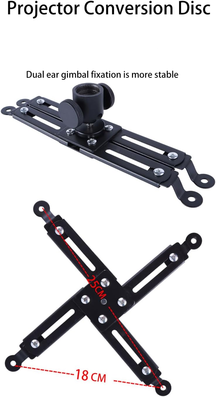 Universal Projector Ceiling or Wall Mount Black with Extendable Arms, for 12.5 in - 1.5 in Projector , Low Profile Quick Release Projector Holder Bracket Adjustable Height: 7.8in-15.7in / 20cm-40cm - Image 7