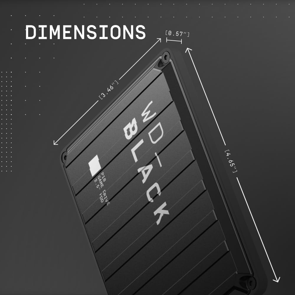 WD_BLACK 5TB P10 Game Drive, Portable External Hard Drive, Works with Playstation, Xbox, & PC - WDBA3A0050BBK-WESN - Image 2