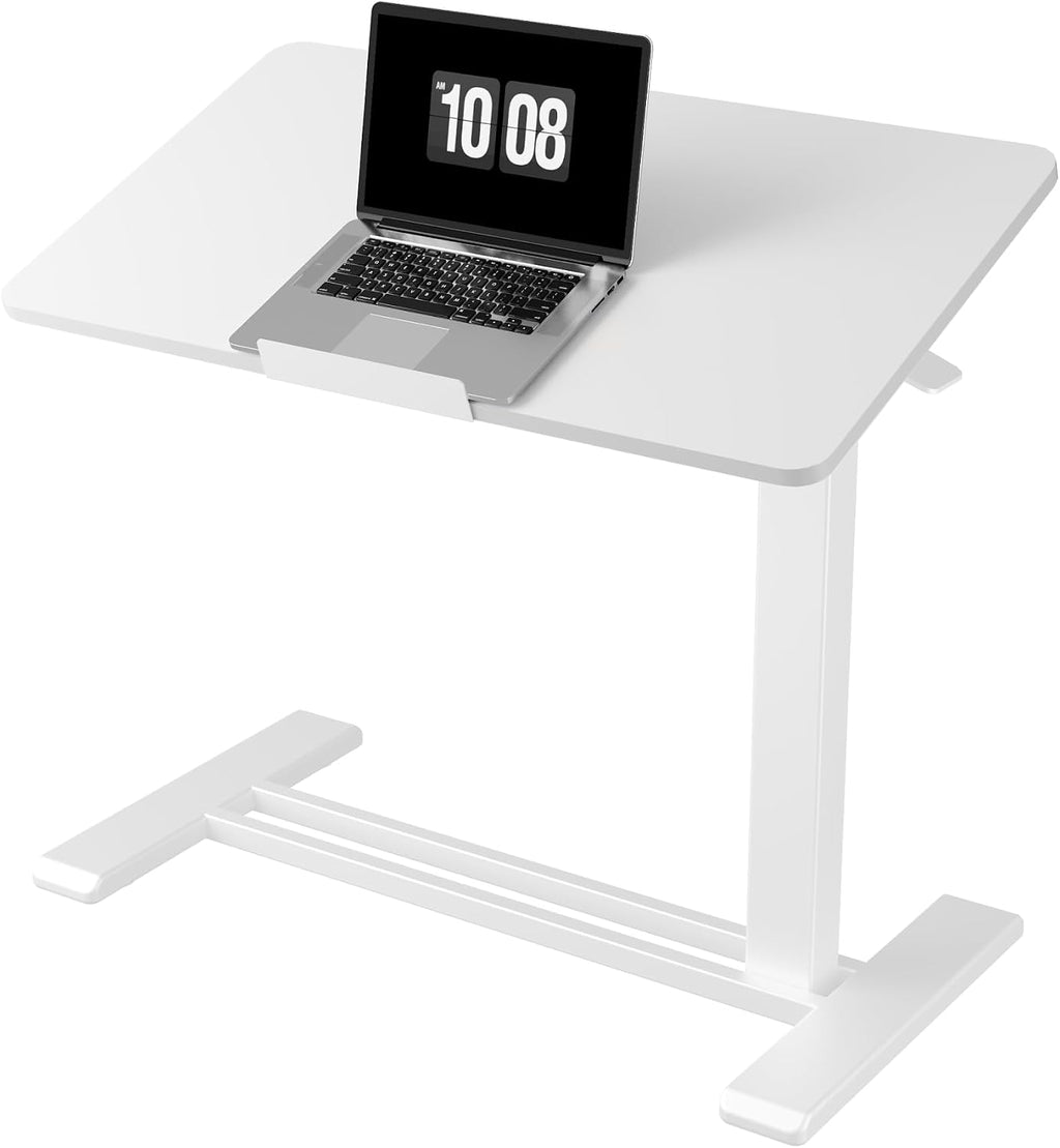FLEXISPOT H7 PRO 90° Tiltable Mobile Overbed Table with Pneumatic Lift,32'' by FLEXISPOT