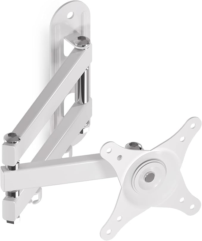 Suptek TV Wall Mount Swivel Tilt Rotation Full Motion Adjustable Articulating for Most 15-32 inch LED, LCD Monitor Wall Mount VESA 75,100, White (MA2720W) by suptek