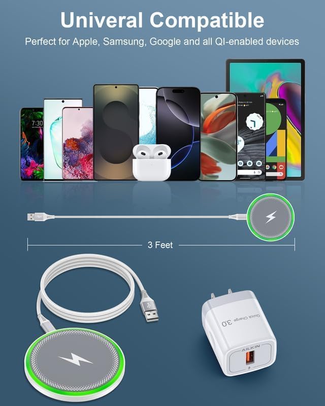 Pixel 10a 10 Pro XL Wireless Charger Android Fast Charging for Google Pixel | 15w Wireless Charging Pad with Block Cargador for Pixel 10 9 Pro Xl 8 8a, Inalmbrico Para Samsung For Galaxy S26 iPhone 17 - Image 7