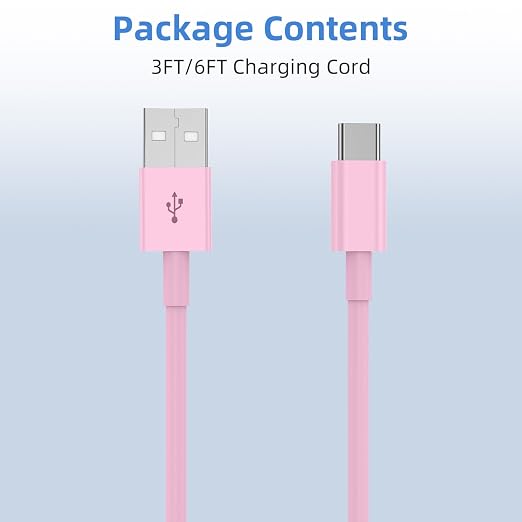 LDHTY CarPlay Charging Cable, USB A to USB C Cable, 2-Pack [3FT+6FT] Pink | For iPhone 17/Pro/Pro Max/17e/Air, Apple 16/15 Series, Type C Charger Cord for Car, iPad Pro/Air for Android - Image 6