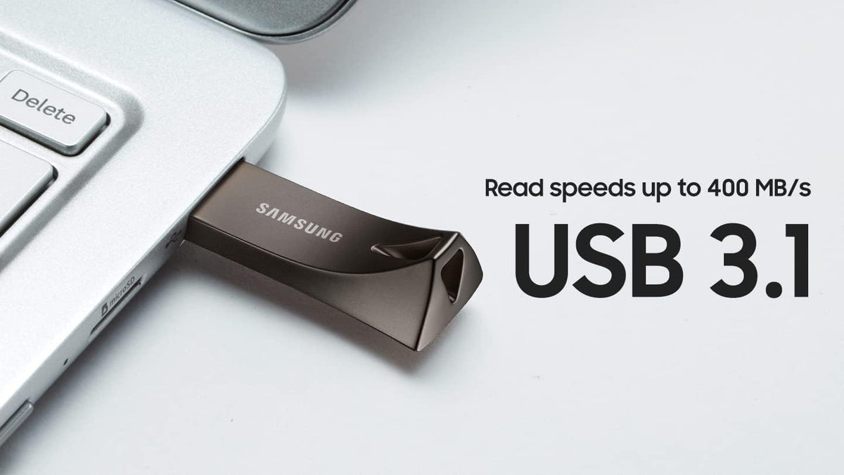 SAMSUNG BAR Plus 3.1 USB Flash Drive, 128GB, 400MB/s, Rugged Metal Casing, Storage Expansion for Photos, Videos, Music, Files, MUF-128BE4/AM, Titan Grey - Image 5