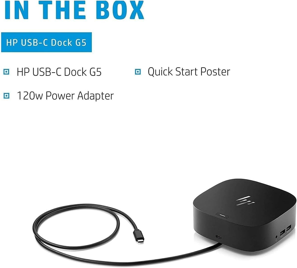 HP USB-C Dock G5-11-in-1 Adapter for Both USB-C and Thunderbolt-Enabled Laptops, PCs, Notebooks - Single Cable for Charging, Networking, or Data Transfers Bundle with Dockztorm Hub 5-Pack - Image 5