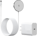 New for MagSafe Charger: Magnetic Wireless Charging Pad for iPhone 17 16 15 14 13 12 Series AirPods 4-2 Pro, Strong Magnet, with PD20W Charging Block, Ultra-Thin Portable【 1 Pack 5FT】 by Ouotoo
