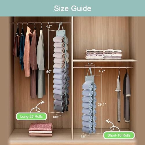 DHSFKBE Legging Organizer with 16 Roll Compartments for Yoga Pants, Tank Top, Towel, Underwear, Shirt (Grey) - Image 5