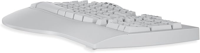 Perixx PERIBOARD-512W Periboard-512 Ergonomic Split Keyboard - Natural Ergonomic Design - White - Bulky Size 19.09"X9.29"X1.73", US English Layout - Image 3