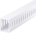 1.6"H x 1.2"W Cable Raceway, 99in Under Desk Wire Management Channel, White | Slotted Wire Duct, 6Pack, 16.5in Each, Heavy-Duty PVC Cable Management for Server Racks, Network Cables & Electrical Cabinets by ZhiYo