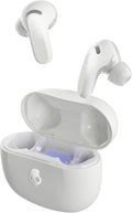 Skullcandy Rail ANC Active Noise Cancelling Wireless Earbuds - Bone/Orange | In-Ear, Bluetooth Headphones, Noise Cancellation, 38 Hours Battery, Microphone for iPhone Android, Customizable Sound by Skullcandy