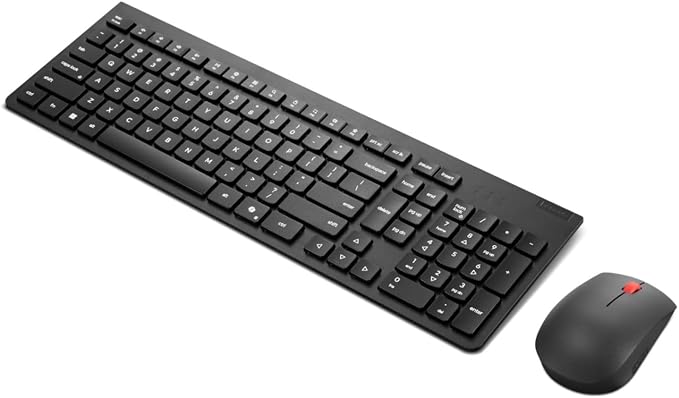 Lenovo Essential Wireless Keyboard & Mouse Combo Gen 2, 2.4 GHz Wireless Nano USB, Full Size Ambidextrous Mouse, AES-128 Encryption Keyboard, Black - Image 3