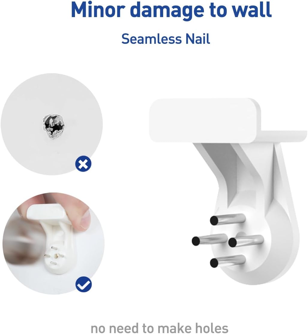 Projector Wall Mount Shelf - Floating Shelf with Holder, White - Image 4