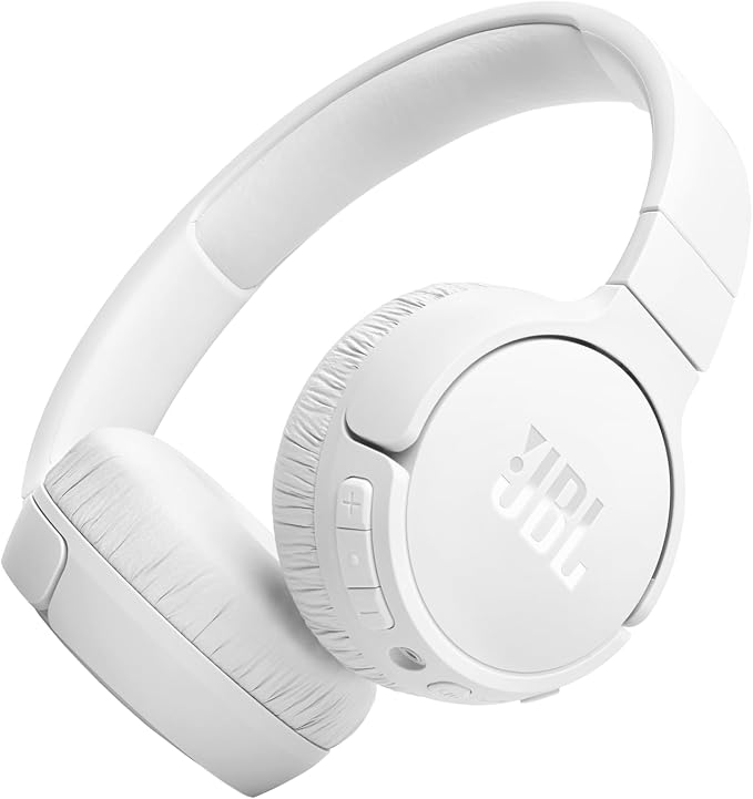 JBL Tune 670NC - Wireless On-Ear Headphones - White | Adaptive Noise Cancelling with Smart Ambient, Bluetooth 53 with LE Audio, JBL Pure Bass Sound by JBL