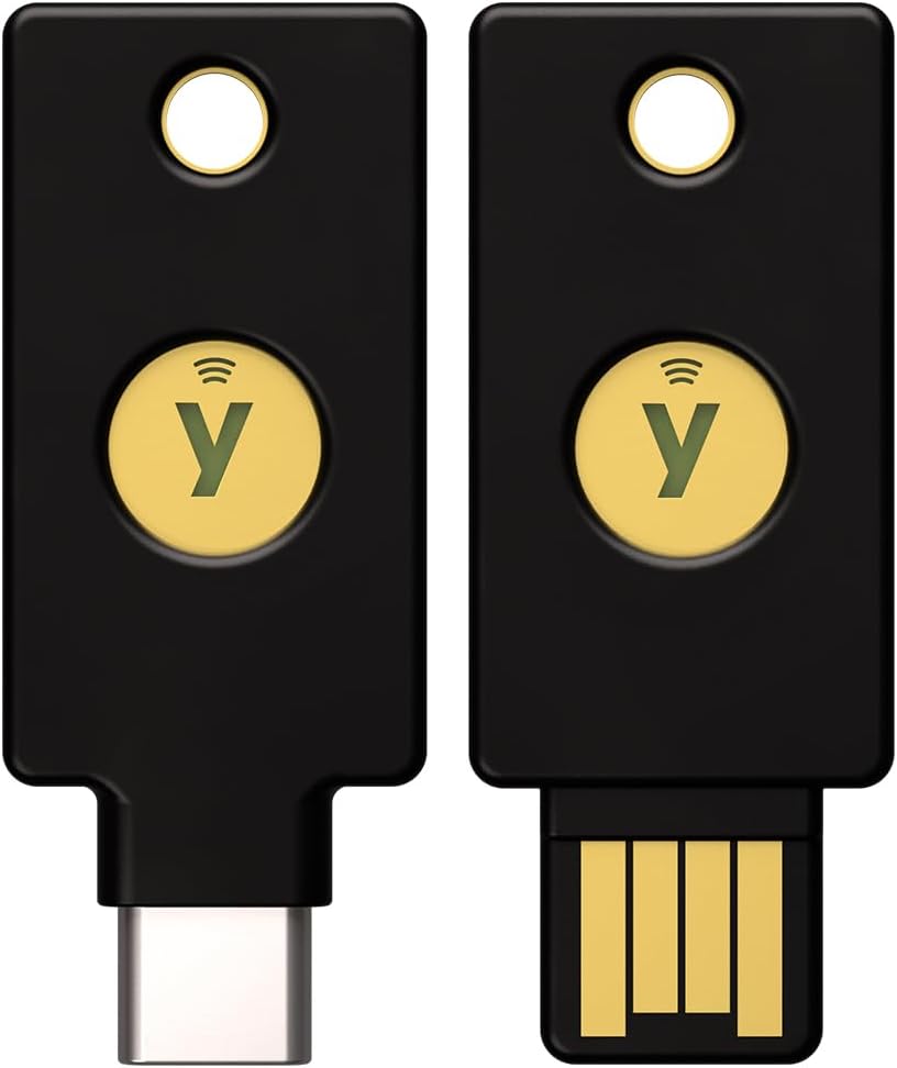 Yubico - YubiKey 5 NFC Bundle (USB-A + USB-C) - Multi-Factor authentication (MFA) Security Key and passkey, Connect via USB or NFC, FIDO Certified - Protect Your Online Accounts by Yubico