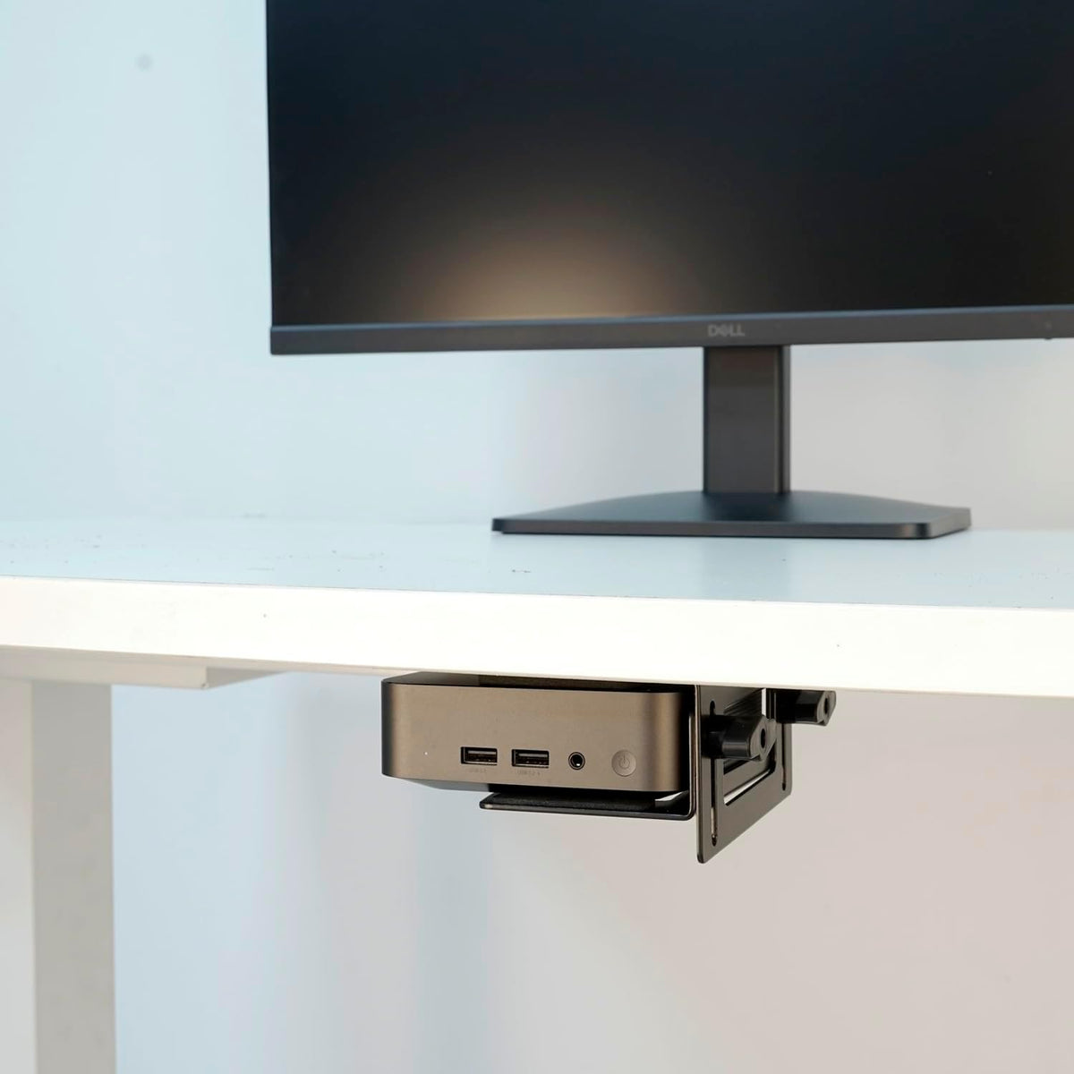 Adjustable Small Device Wall Mount Or VESA Mount Behind the Monitor |Design for Streaming Media Player, Switch, WII,Cable Boxes, Modems,Router,Power,mini pc,Mac mini,OptiPlex MFF and More - Image 9