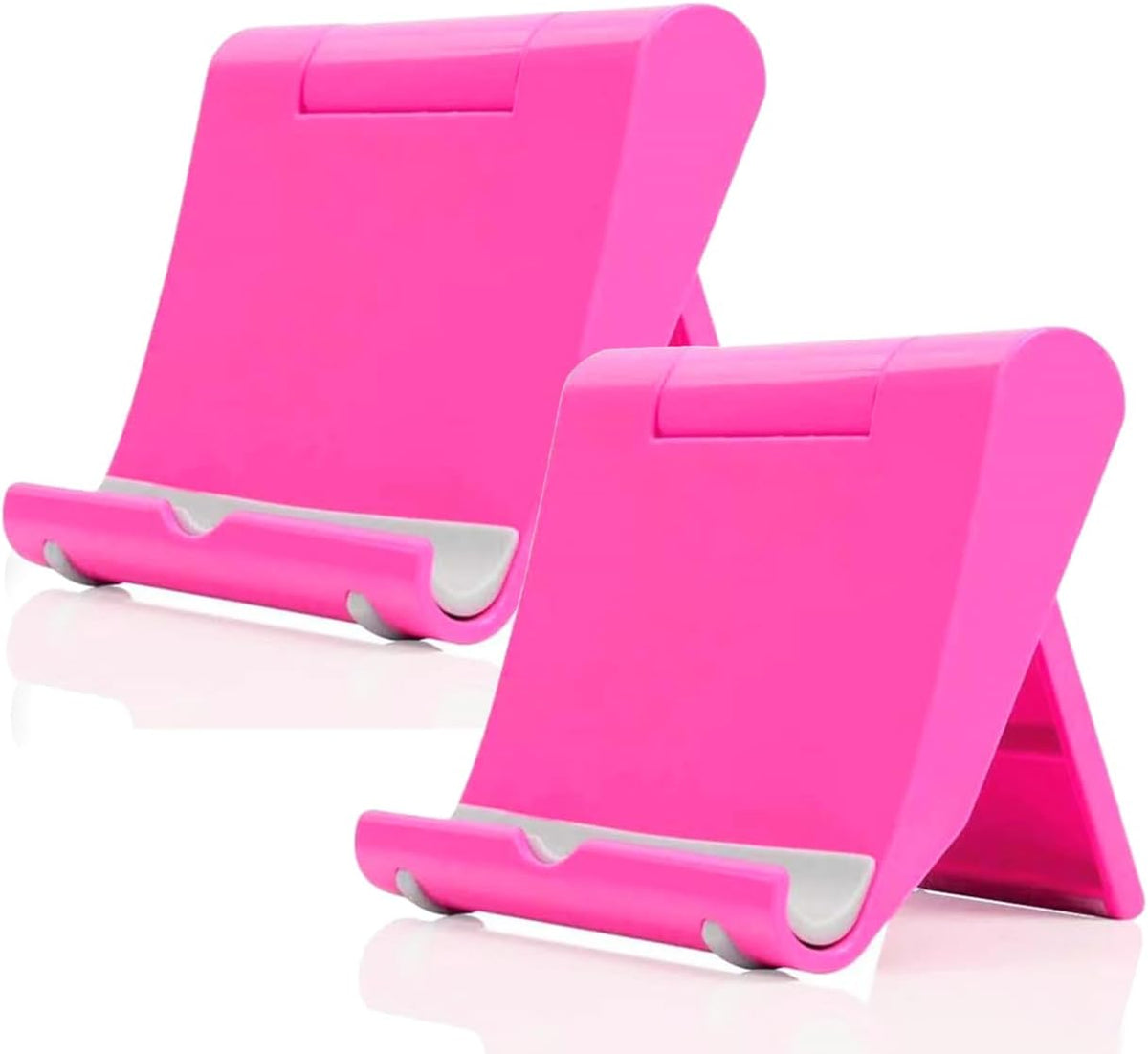 Cell Phone Stand 2 Pack, Desktop Holder for Phones & Tablets (2, Pink) by JUSDIQIR