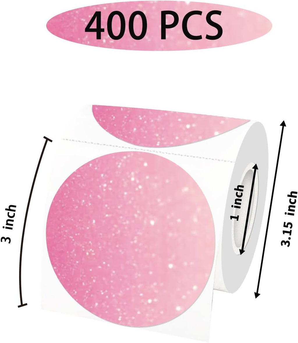 STARLIBOO Thermal Labels 3 inch, Round Thermal Printer Labels, Circle Direct Thermal Stickers for DIY Logo Design, Shipping, Name Tag, Compatible with Rollo&MUNBYN (Matte Pink) - Image 3