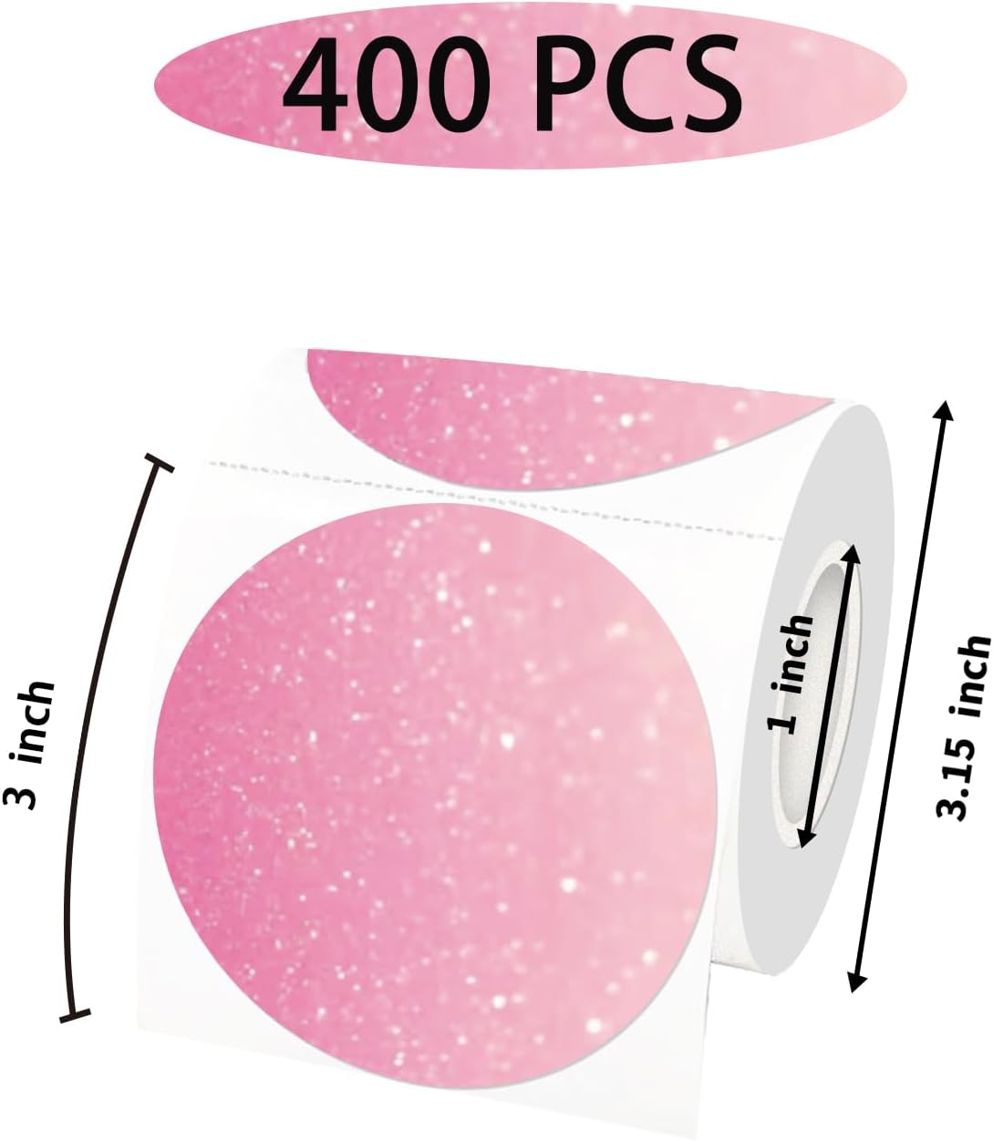 STARLIBOO Thermal Labels 3 inch, Round Thermal Printer Labels, Circle Direct Thermal Stickers for DIY Logo Design, Shipping, Name Tag, Compatible with Rollo&MUNBYN (Matte Pink) - Image 3
