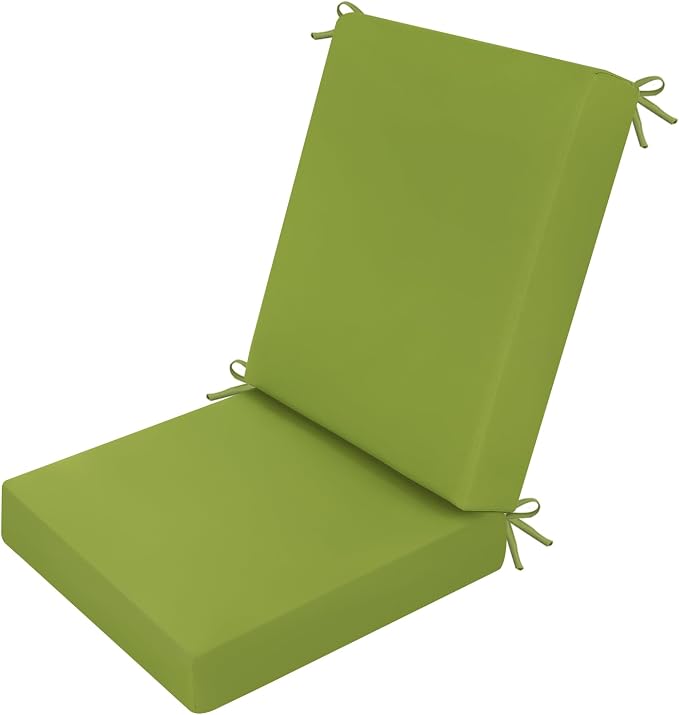 idee-home Outdoor Patio Dining Chair Cushion High Back | Density Foam Chair Cushions Seat with Removable Cover, WeatherResistant Indoor Deep by idee-home