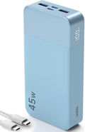 NOBIS 45W 20000mAh Portable Charger Power Bank Fast Charging | Battery Pack with 2 USB-C (in/Out) & 2 USB-A, Digital Display & Small Current Mode, Battery Bank for Phone 17 S25 Tablet by NobisPowerbank