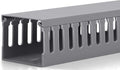 ZhiYo 2" H x 2.4" W Cable Management Raceway, 95in Under Desk Channel, Grey | Slotted Wire Duct, 4Pack, 23.6in Each, Heavy-Duty PVC Cable Management for Server Racks, Network Cables & Electrical Cabinets by ZhiYo