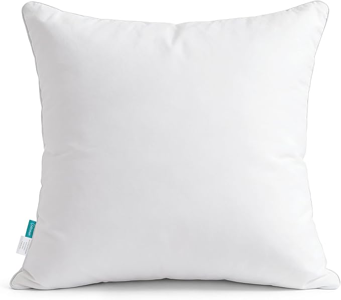 Oubonun 28"x28" Throw Pillow Insert – 100% Cotton Cover, Plush and Supportive Decorative Pillow Insert, Cushion Inner for Couch, Sofa, Bed, Chair- Pack of 1 by Oubonun