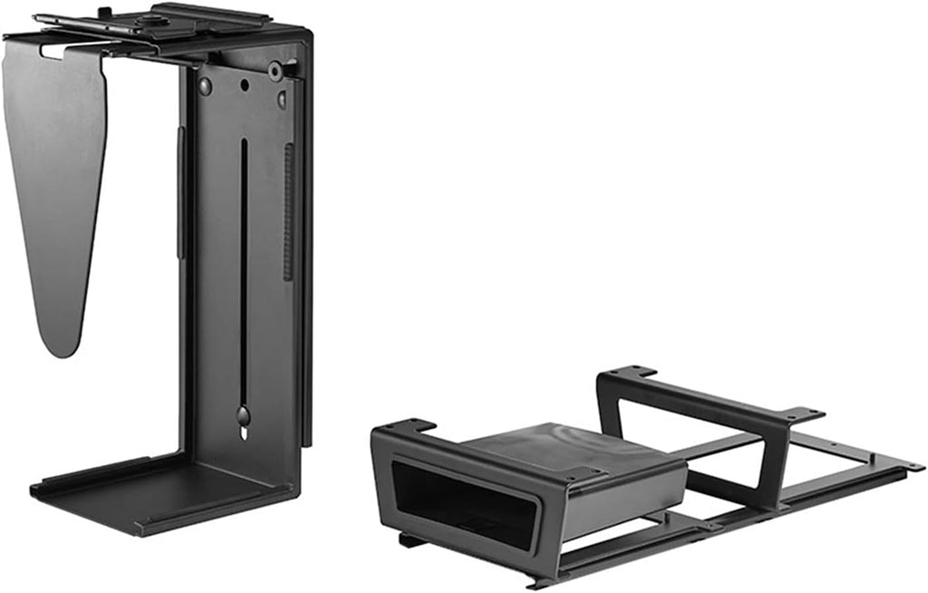 Under Desk PC Mount with Track Spacer – Adjustable CPU Holder with 16" Slide-Out Track & 360° Swivel, 50 lb Capacity PC Holder, Fits Most Desktop Towers, Standing Desks with Crossbars by UPLIFT DESK