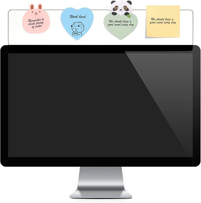 Monitor Memo Board Top Mount,18" Monitor Sticky Note Holder,Sticky Boards,Message Board for Computer Monitors by Yocoolfun