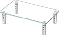 Hemudu Monitor Stand -3 Adjustable Height Monitor Riser, Computer Monitor Stand, Desktop Organizer, Monitor Stand Riser for PC, Computer, Laptop Clear by HEMUDU