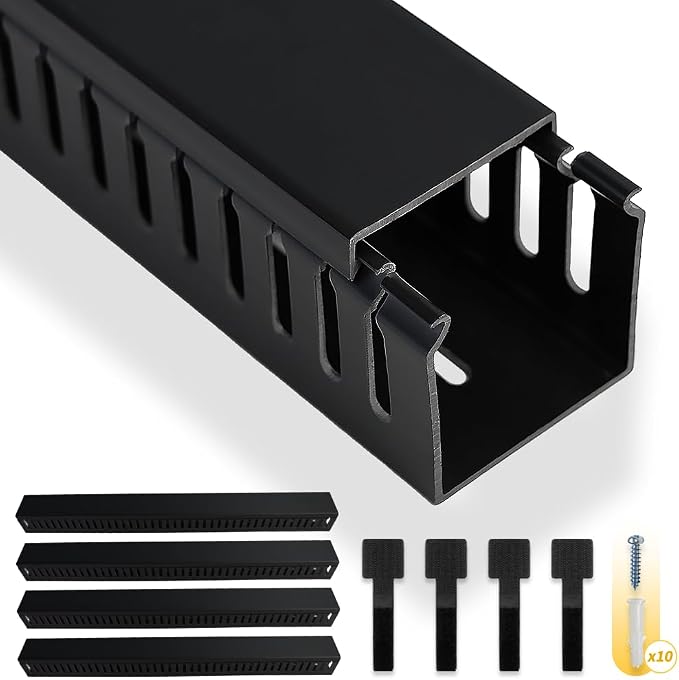 Cable Raceway, 95" Open Slot Cable Management Kit 4PCS 23.6" X 1.97" X 2.4" by RJYKVS