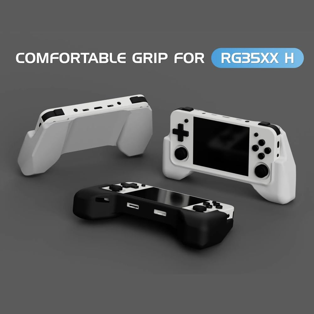 Grip Handle for Anbernic RG35XXH,3D Printed Handheld Grip Game Console Holder Stand for Anbernic RG35XXH,Game Console Holding Handle Ergonomic Design (White) - Image 2