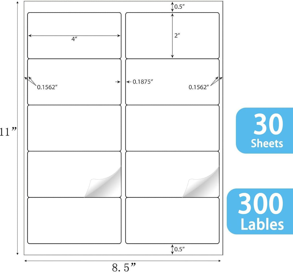 9527 Product 2x4 inch Shipping Labels, 300 Labels per Pack, Laser/Inkjet Compatible, Self-Adhesive - Image 3