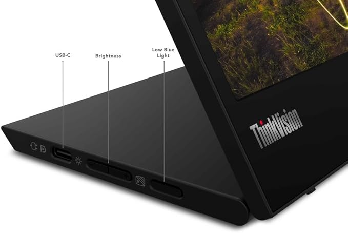Lenovo ThinkVision M15 15.6" Full HD WLED LCD Monitor - 16:9 - Raven Black - Image 5